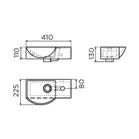 Fontein Clou InBe 8 Keramiek Wit 41x23 CM