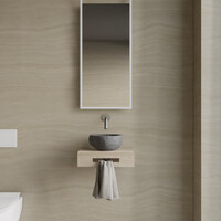 Complete Fonteinset BWS Hold Met Handoekhouder Waskom Natuursteen Grijs En Fonteinkraan Chroom