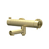 IVY Badthermostaatkraan IVY Tribe Opbouw Omstel Met Draaibare Baduitloop Met Omstel RVS316 Geborsteld Mat Goud PVD
