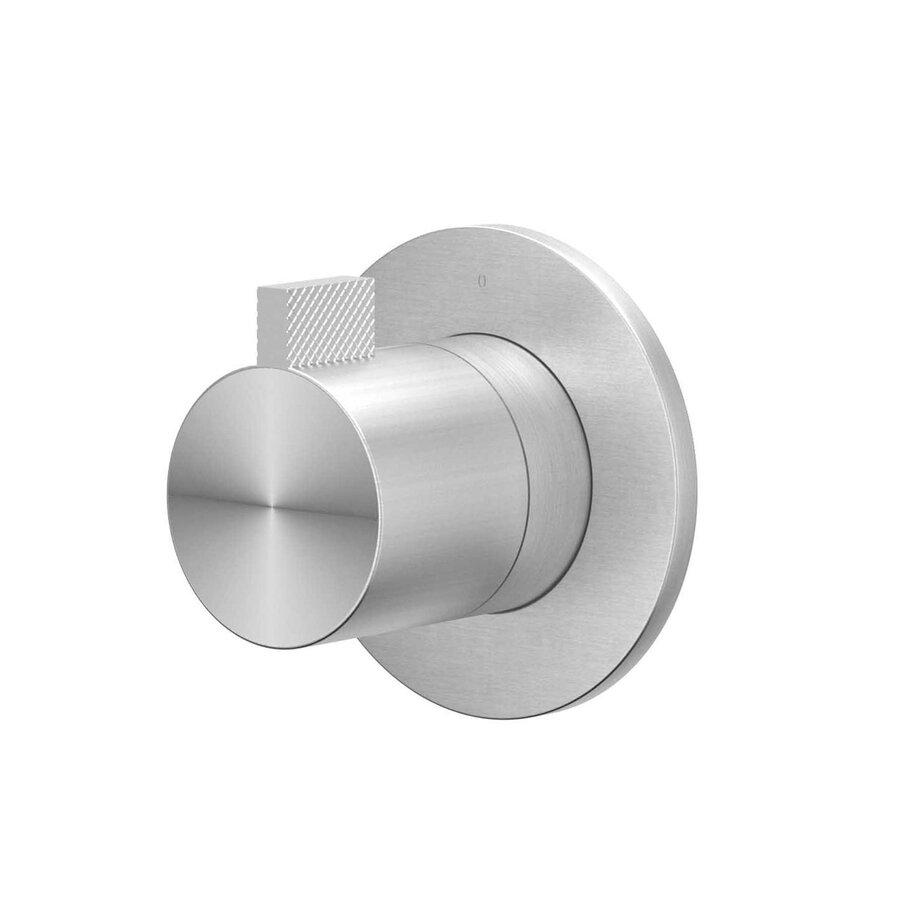 Afbouwdeel IVY Tribe Inbouw Stopkraan Symmetry Met Rond Rozet Geborsteld RVS316