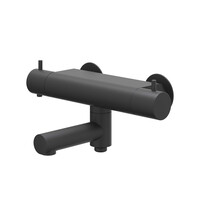 Badthermostaatkraan IVY Bond Opbouw Omstel Met Draaibare Baduitloop Met Omstel Cooltouch Mat Zwart PED