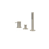 IVY Badrandcombinatie IVY Bond 3-gats Mengkraan Met Uittrekbare Handdouche Zonder Uitloop Geborsteld Nickel PVD