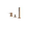 IVY Badrandcombinatie IVY Bond 3-gats Mengkraan Met Uittrekbare Handdouche Zonder Uitloop Geborsteld Mat Koper PVD