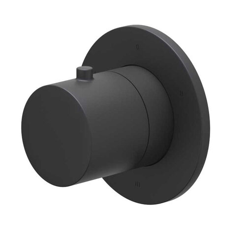 Afbouwdeel IVY Bond 3-Weg Stop-Omstel Symmetry Met Rond Rozet Mat Zwart PED 