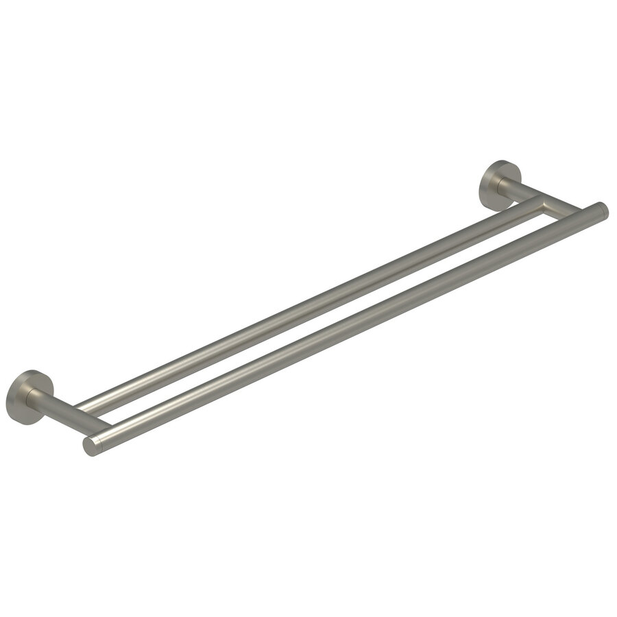 Handdoekrek IVY Dubbel Wandmodel 60 cm Geborsteld Nickel PVD