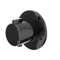 Afbouwdeel IVY Pact Inbouwthermostaat Symmetry Met Rond Rozet Zwart Chroom PVD