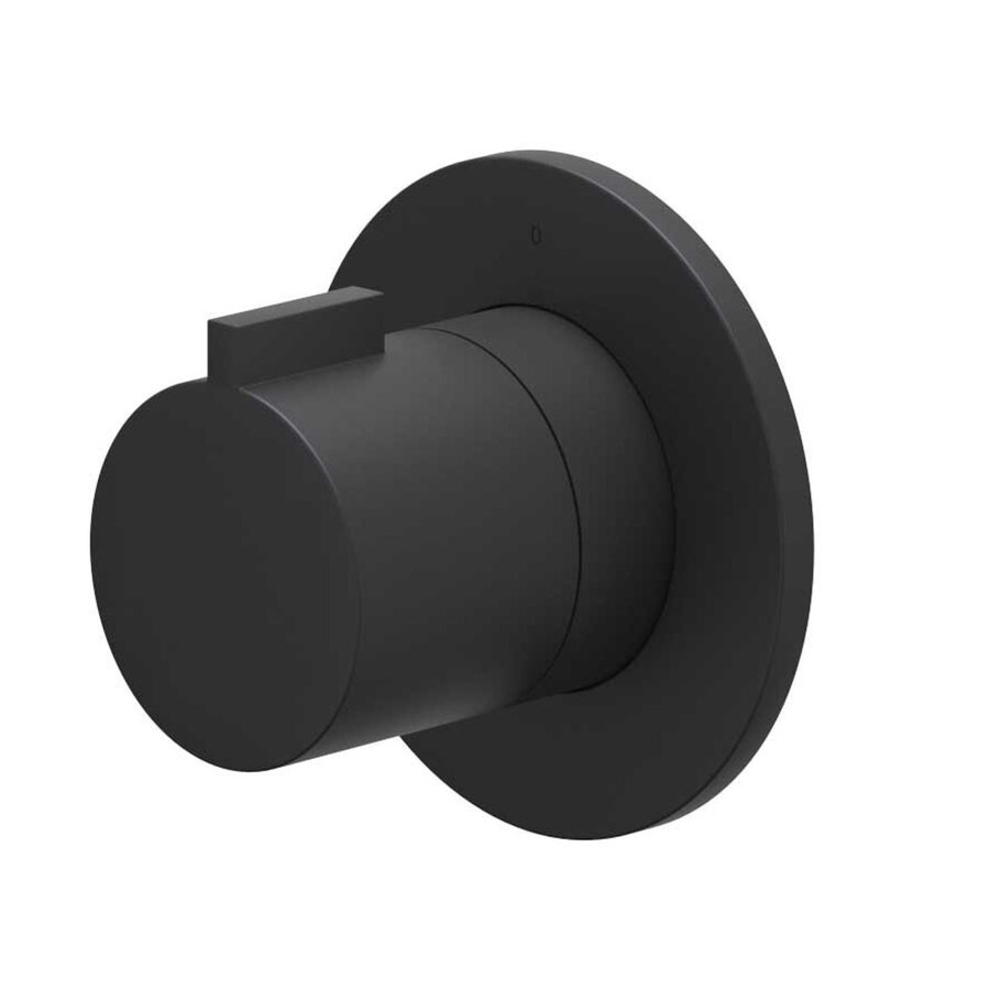 Afbouwdeel IVY Pact Flow-Through Stopkraan Symmetry Met Rond Rozet Mat Zwart PED