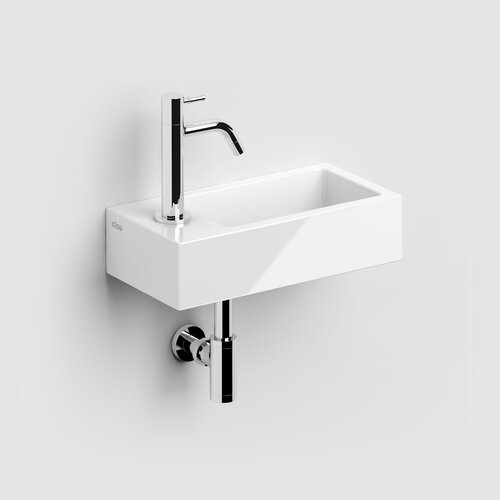 Fontein Clou Flush 3 36x18x9cm Keramiek Glans Wit (Met Kraangat Links) 
