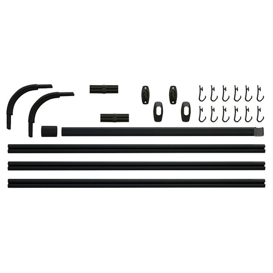 Douchegordijnstangset Sealskin Easy Roll 90x90x90 cm Zwart