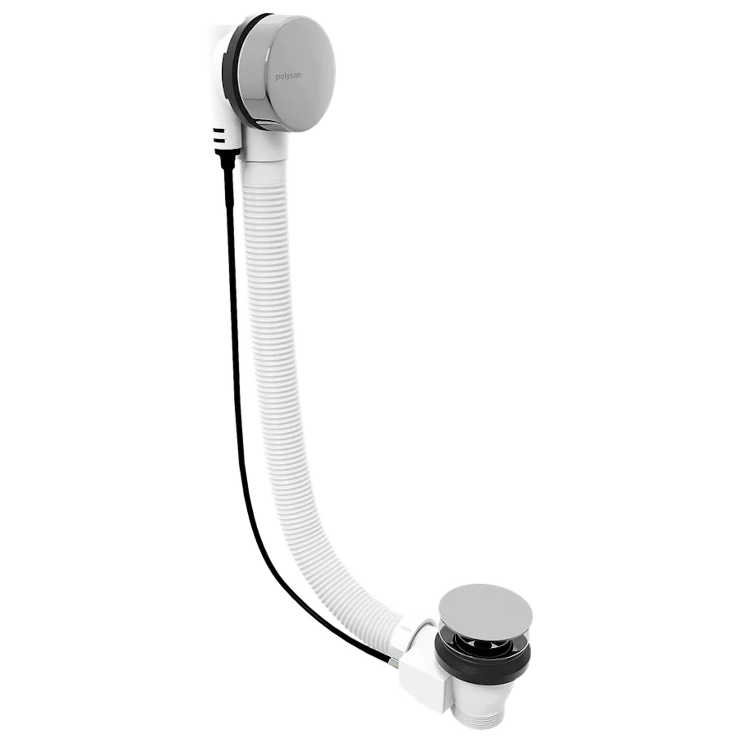 Badafvoercombinatie Polysan 80 cm Met waste 72 mm Chrome Polysan