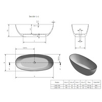 Vrijstaand Ligbad Zenon Lago 150x72 cm Moka