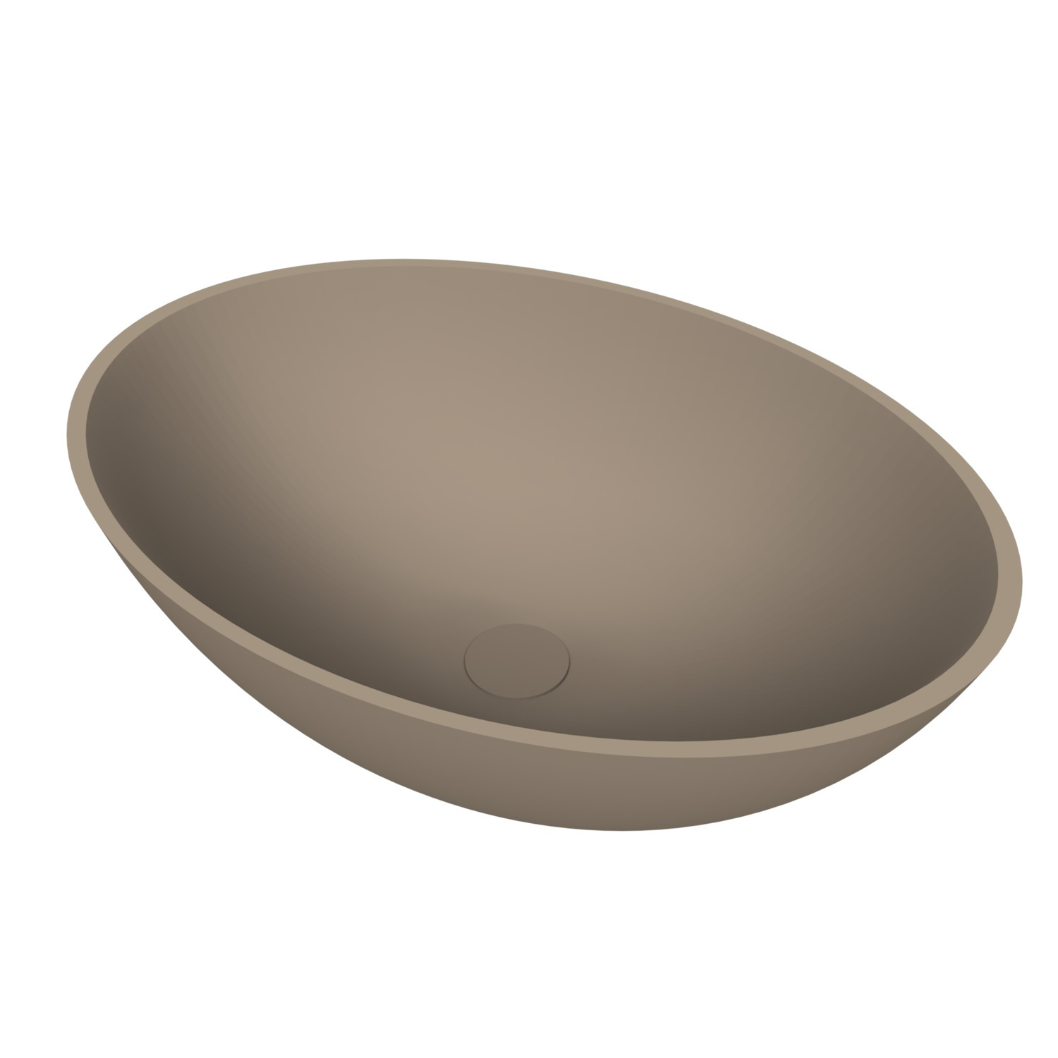 Arcqua Prince Opbouw Waskom Ovaal 49x34 Mat Truffel Arcqua