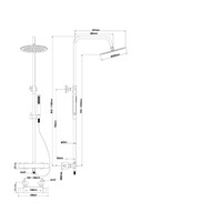 Opbouw Thermostatische Regendoucheset Wiesbaden Caral Geborsteld Brons Koper