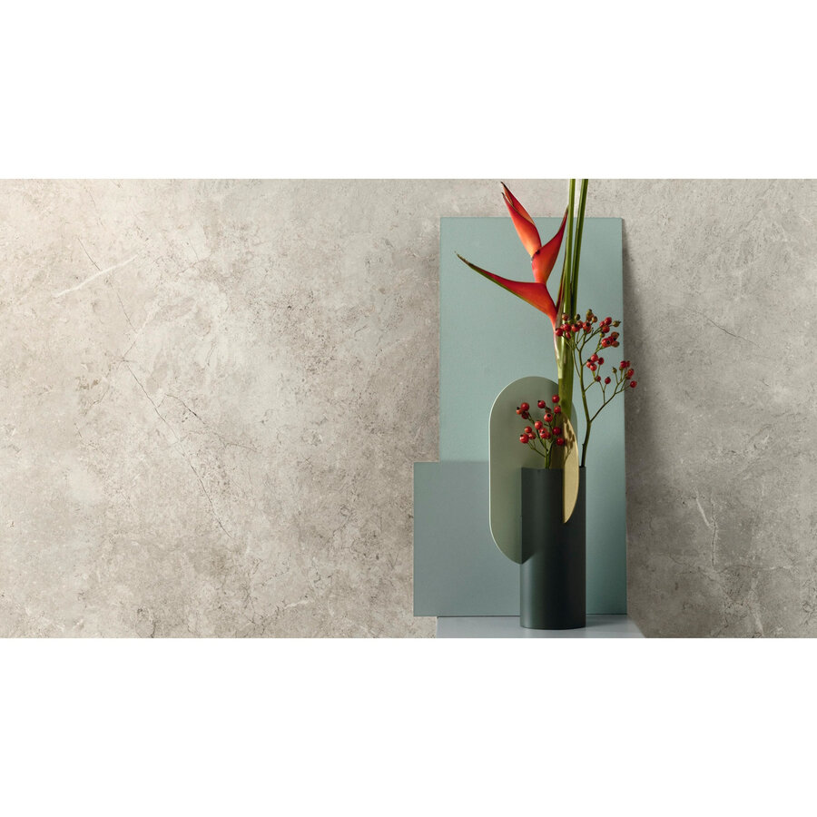 Vloertegel Porcelaingres Royal Stone Slab 120x270 cm Mat Wit (Prijs Per M2)