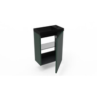 Fonteinkast Highland Green Arcqua Ridge 40x55x28 cm Incl. Fontein Mat Zwart Zonder Overloop