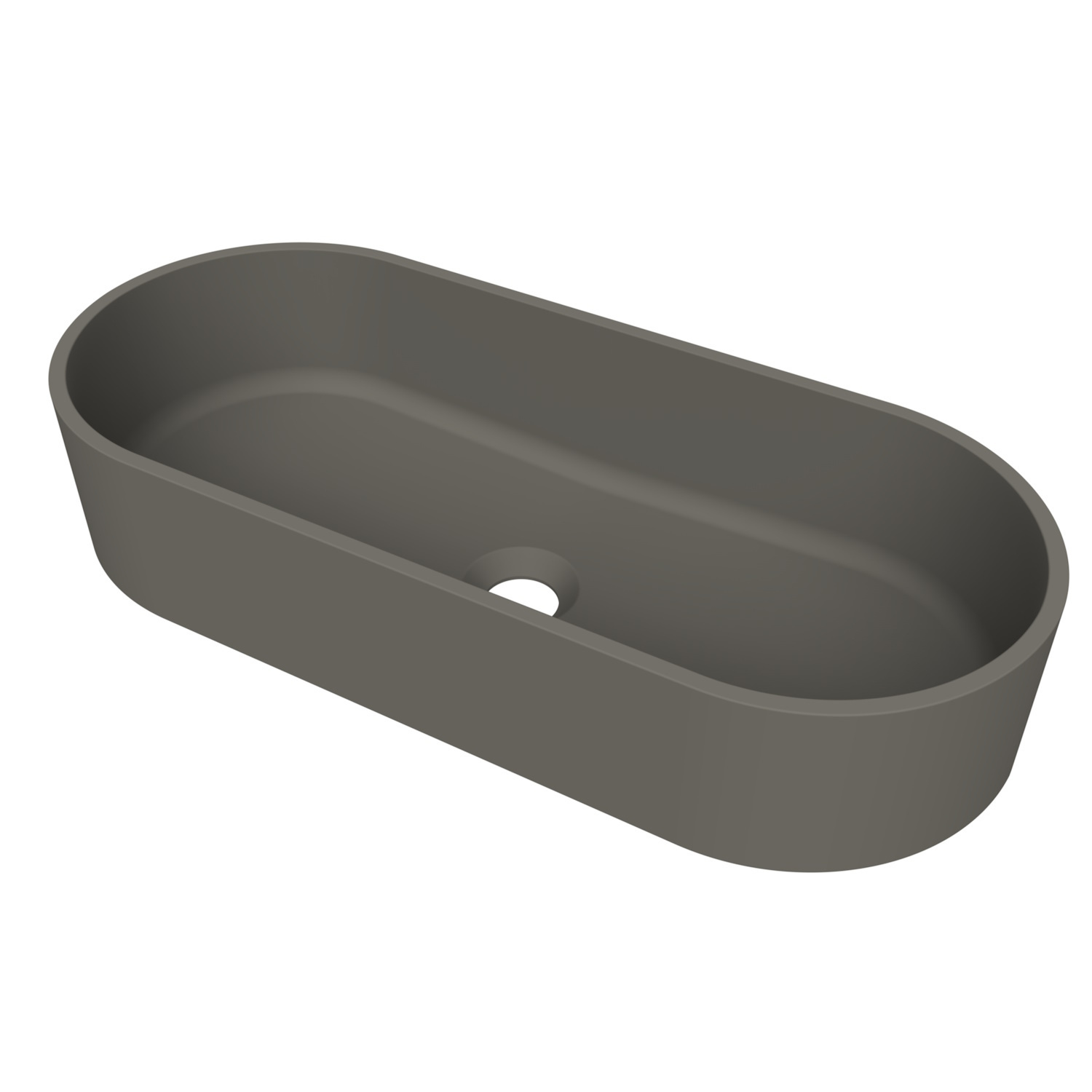 Arcqua Case Opbouw Waskom Ovaal 60x26 Mat Quartz Grijs Arcqua