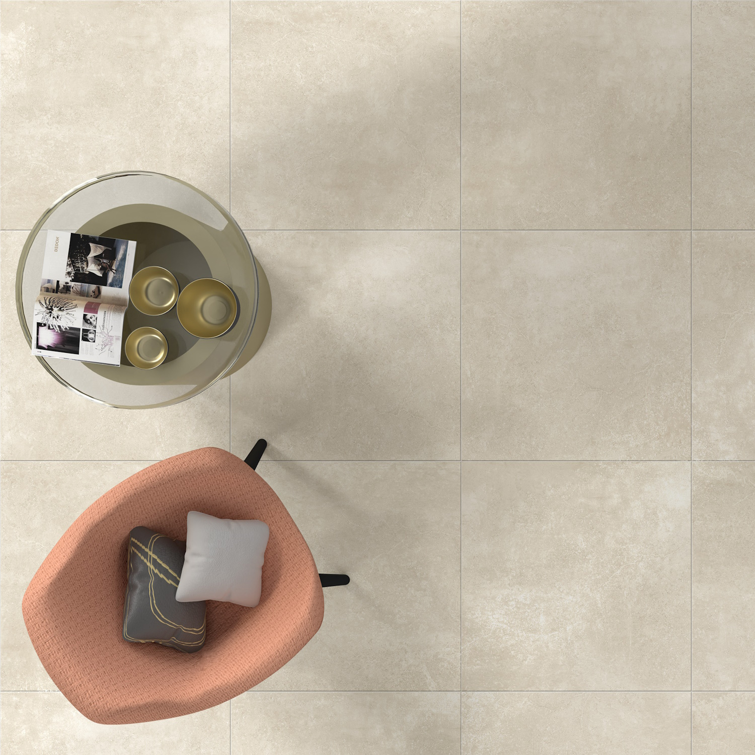 Vloertegel Flaminia Surface Sand 90x90 cm Gerectificeerd Flaminia