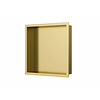 Inbouwnis Luca Sanitair 30x30x6,5cm RVS Geborsteld Goud PVD