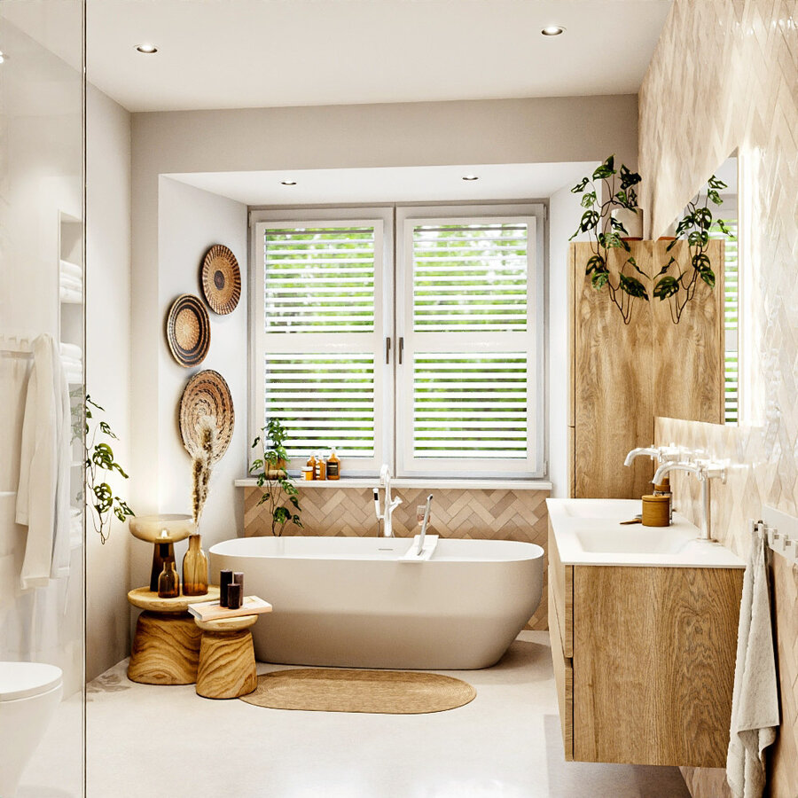 MONDIAZ VICA 160cm badmeubel onderkast Washed Oak 4 lades. Wastafel CLOUD dubbel 2 kraangaten, kleur Talc.