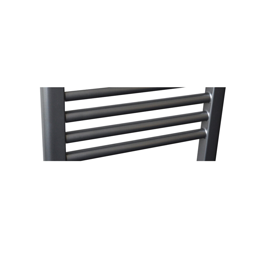 Elektrische Radiator Sanicare HWV Met Wifi 172x45 cm Gunmetal 920W Met Thermostaat Zwart Rechtsonder