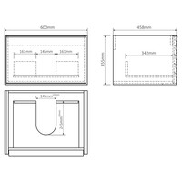 Meubelset Differnz Elin 60 cm Eiken/Taupe