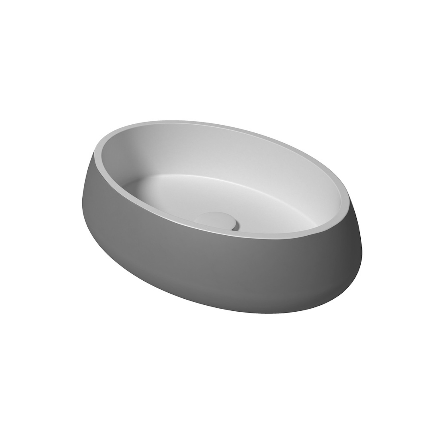 Waskom Zenon Elipse 60x42 cm Titanio Zenon