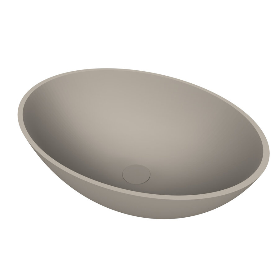 Waskom Arcqua Prince Opbouw 49x34 cm Ovaal Mat Klei