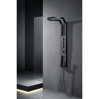 Douchepaneel Nero Future Best Design Met Massagejets en Handdouche Mat Zwart