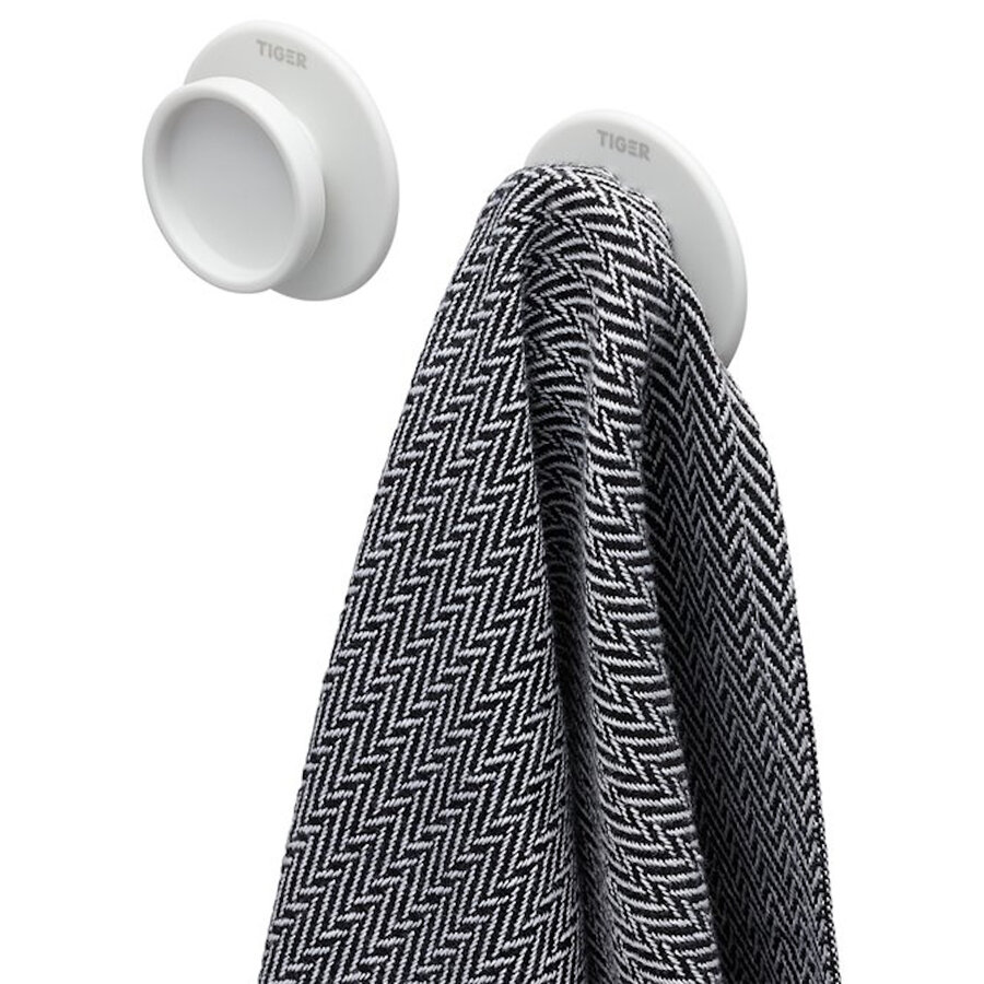 Handdoekhaak Tiger Tess Wit (2 stuks)