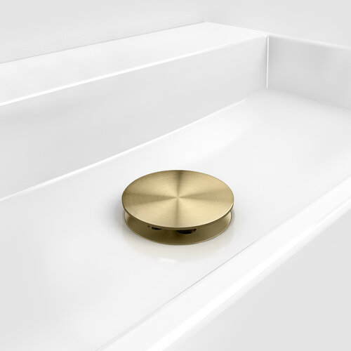 Afvoerplug Niet Afsluitbaar Clou Goud Geborsteld Goud PVD 