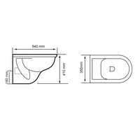 Wandcloset Basic Pro Keramiek Randloos Met Softclose Zitting Wit