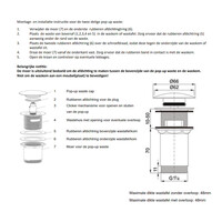 Arcqua Pop-up Waste Wastafel 1 1/4 Universeel Mat Truffel