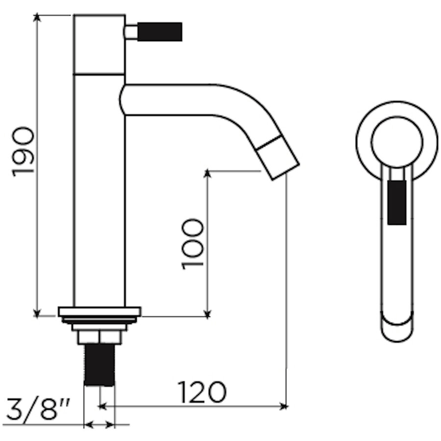 Fonteinkraan Hoog Clou Freddo Geborsteld Goud PVD