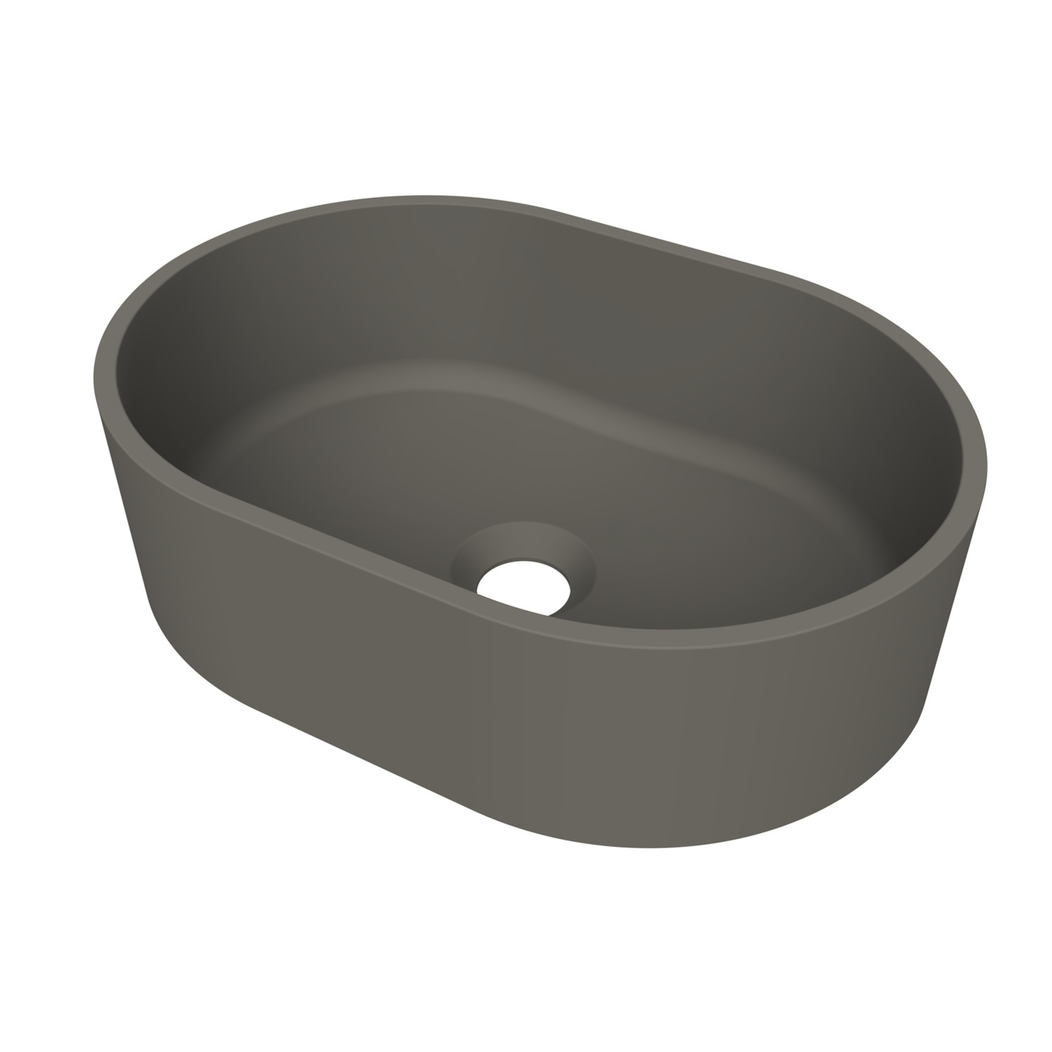 Arcqua Case Opbouw Waskom Ovaal 40x28 Mat Quartz Grijs Arcqua