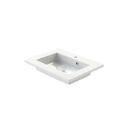 Wastafel Tiger S-line Quadro 60 cm Glanzend Wit