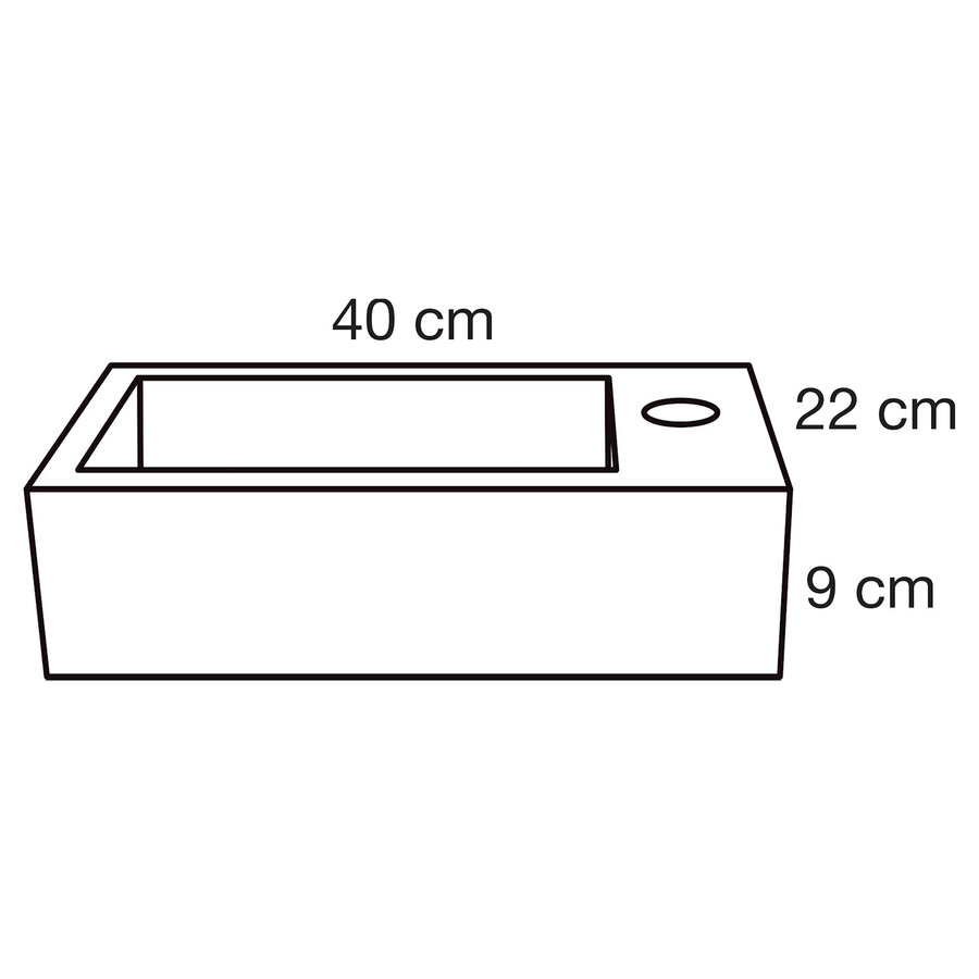 Fontein Differnz Hura I 40x22 cm Basaltsteen Bombai Black