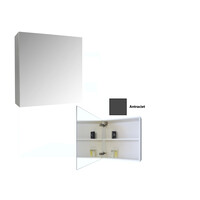 Spiegelkast Sanicare Qlassics 60 cm 1 Deur Antraciet Rechts