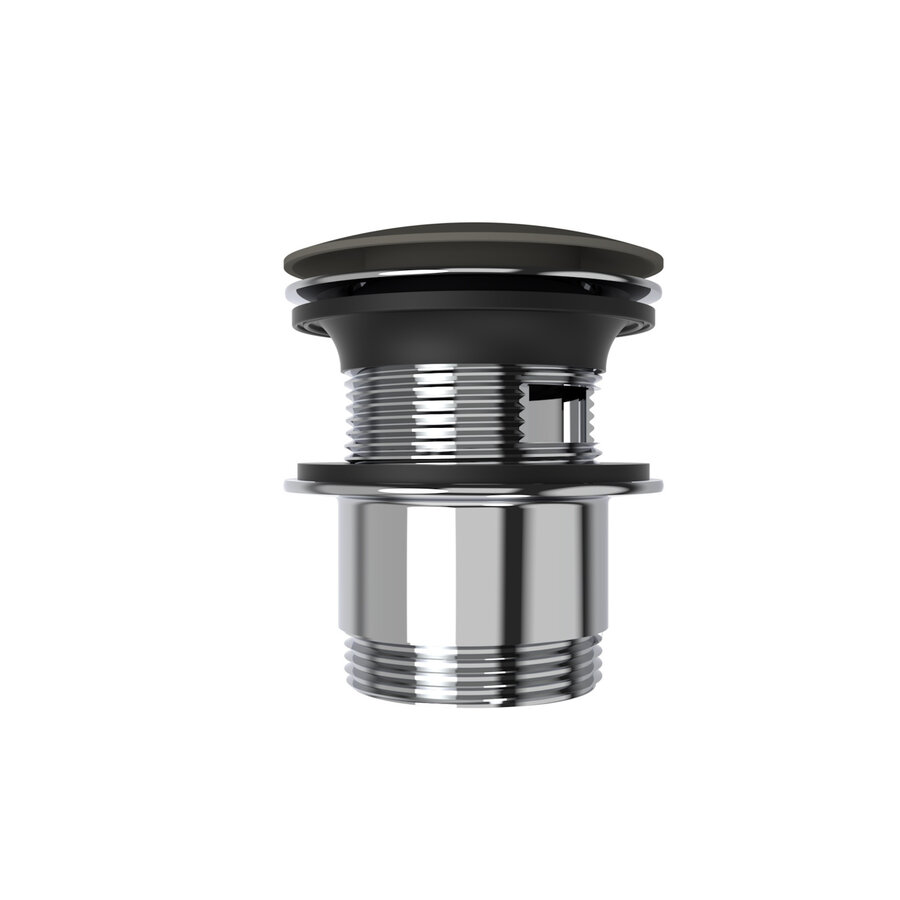 Pop-up Waste Bad Arcqua 1 1/2 Met Overloop Mat Quartz Grijs