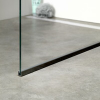 Inloopdouche Sealskin I AM Type A1 120x30x200 cm Helder Glas Antikalk Mat Zwart