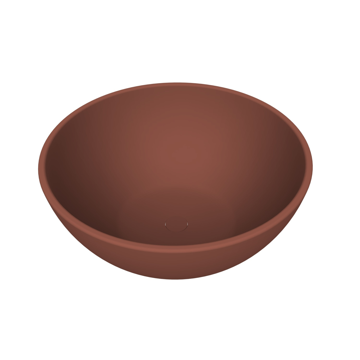 Waskom Arcqua Prince Opbouw 38x14 cm Rond Mat Terracotta Arcqua