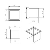 Reserverolhouder Inbouw BWS Milan RVS