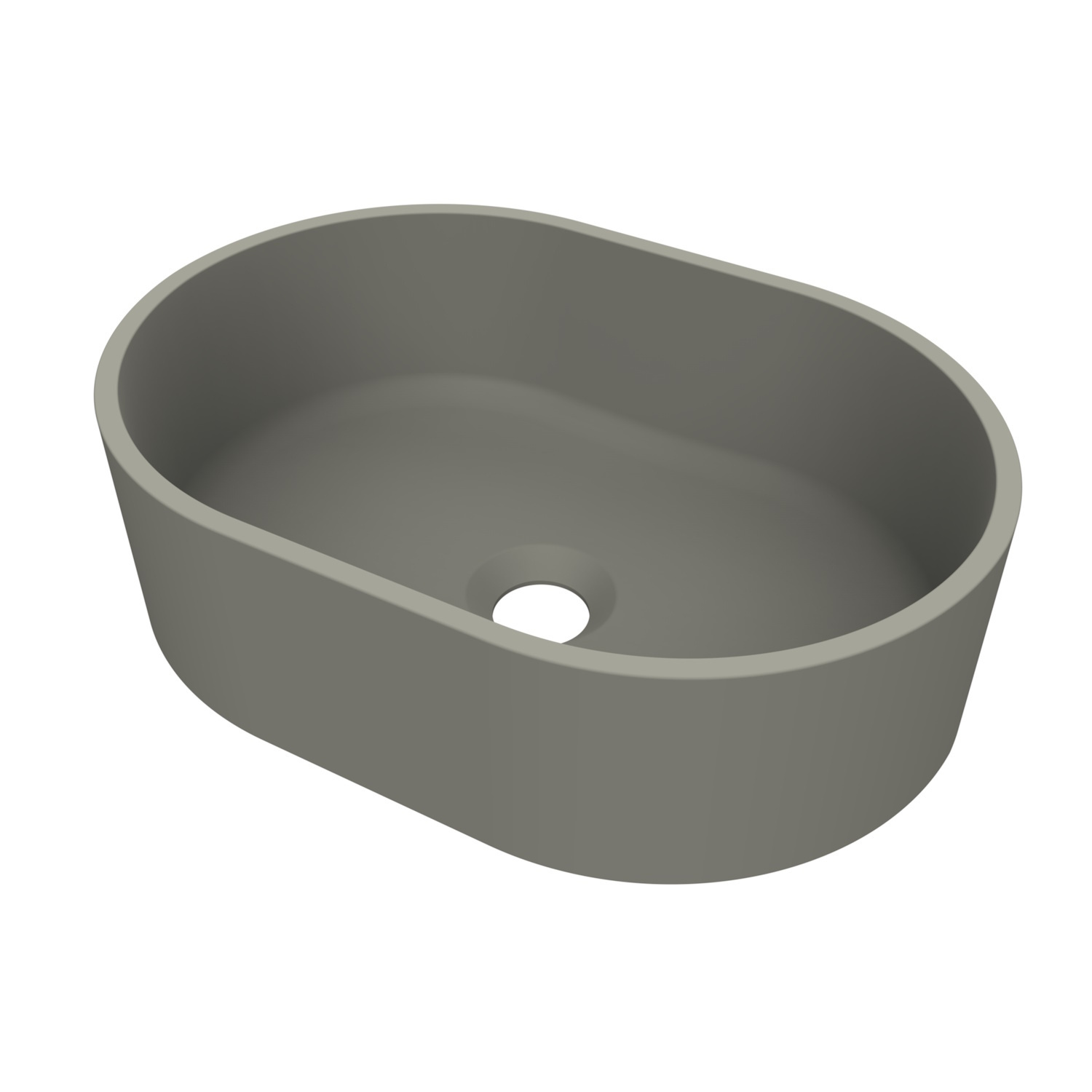 Arcqua Case Opbouw Waskom Ovaal 40x28 Mat Beton Arcqua