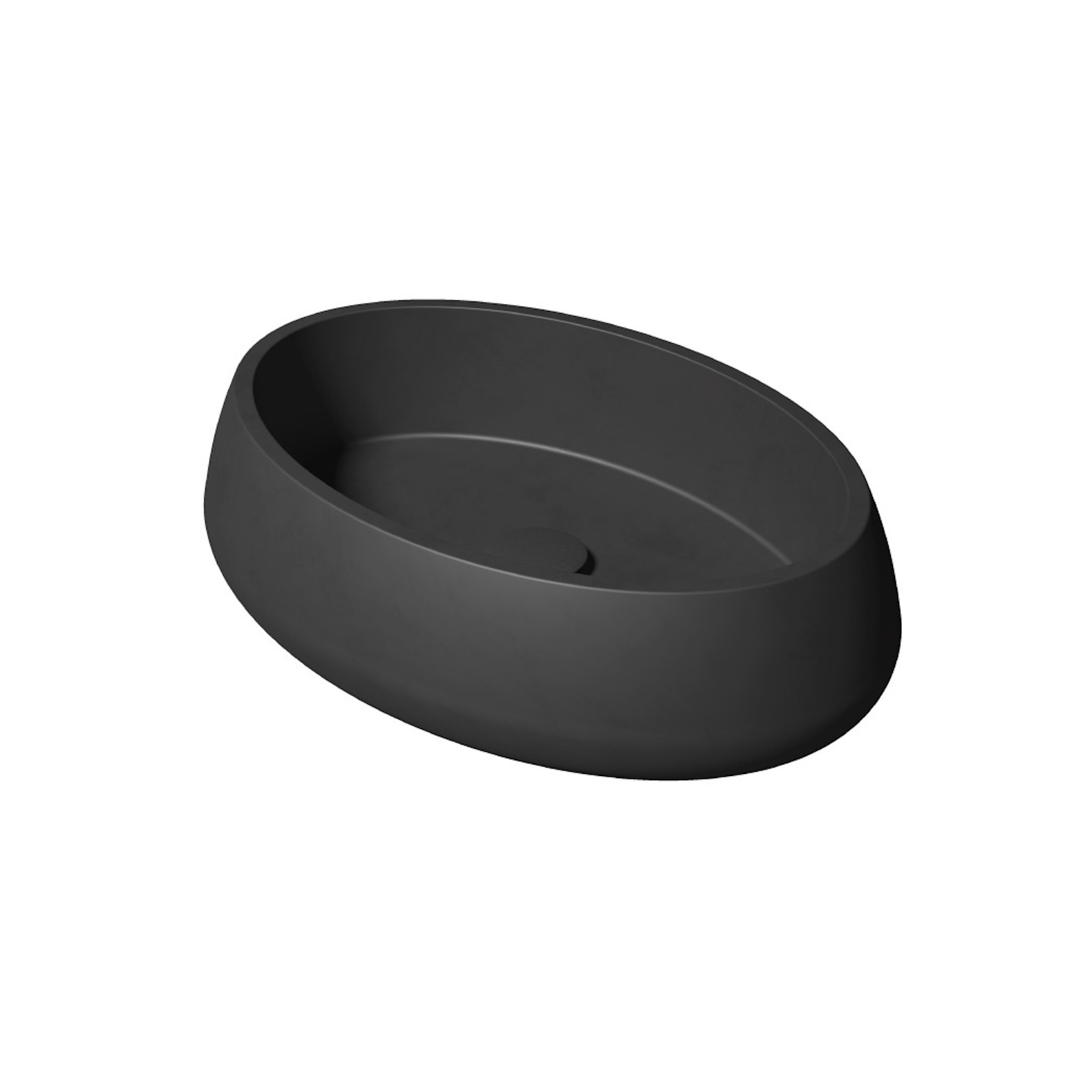 Waskom Zenon Elipse 60x42 cm Negro Zenon