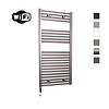Sanicare Elektrische Radiator Sanicare HWV Met Wifi 111,8x45 cm Inox Look 596W Met Thermostaat Zwart Linksonder