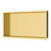 Luca Sanitair Inbouwnis Luca Sanitair 60x30x6,5cm RVS Geborsteld Goud PVD + LED verlichting