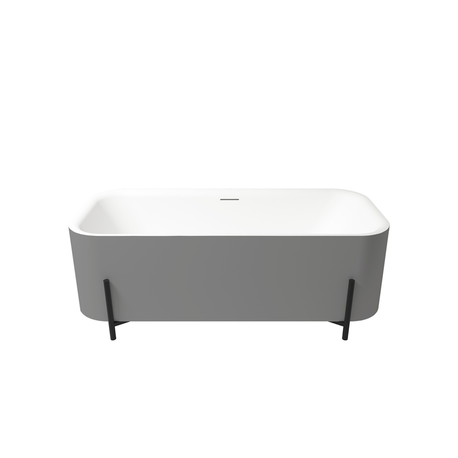 Vrijstaand Ligbad Zenon Aura 75x170 cm Titanio Zenon