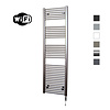 Sanicare Elektrische Radiator Sanicare HWV Met Wifi 172x60 cm Inox Look 1127W Met Thermostaat Chroom Rechtsonder