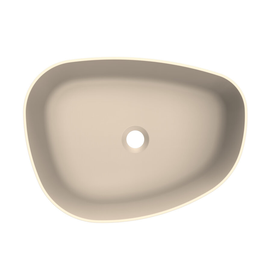 Arcqua Rocker Opbouw Waskom Organisch L 50x37 Mat Zand