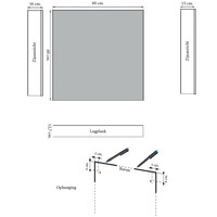 Spiegelkast Sanicare Qlassics 60 cm 1 Deur Antraciet Links