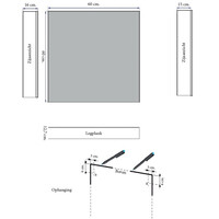 Spiegelkast Sanicare Qlassics Ambiance 60 cm 1 Deur Grey-Wood Rechts